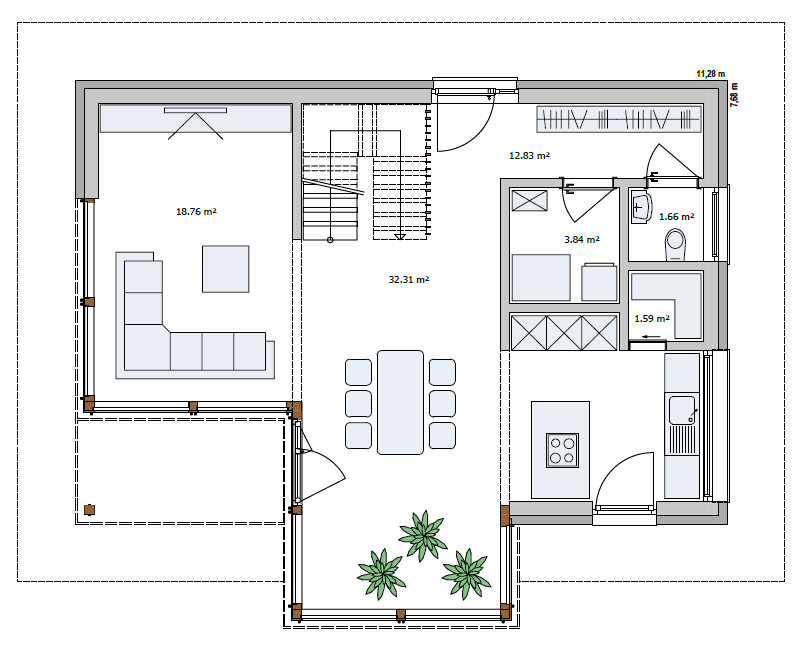 Tloris Ground floor