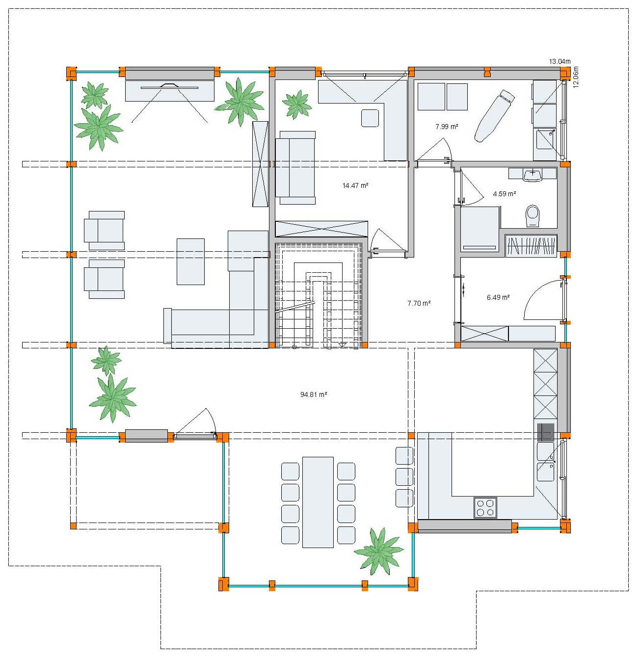 Tloris Ground floor