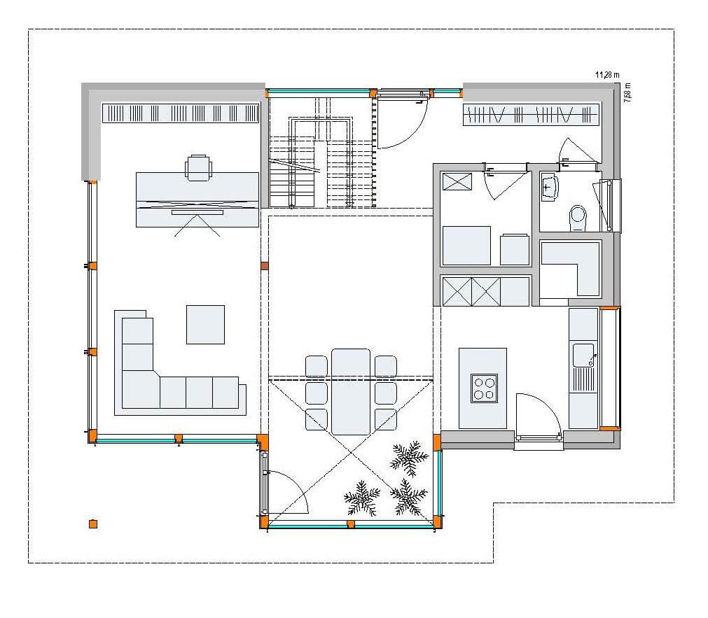 Tloris Ground floor